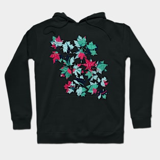 Exotic Blue floral vintage pattern Hoodie